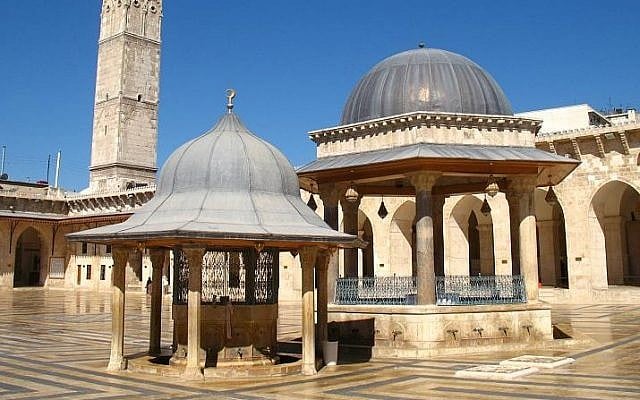 The 12th century Ummayad mosque in Aleppo's Old City in 2008 (photo credit: CC BY Martijn Munneke/Flikr) The 12th century Ummayad mosque in Aleppo's Old City in 2008 (photo credit: CC BY Martijn Munneke/Flikr)