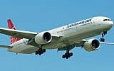 A Turkish Airlines flight (photo credit: CC BY-SA BriYYZ/Flickr/File)