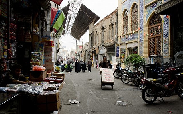 Iran's main bazaar in 2011. (photo credit: CC BY kamshots, Flickr)