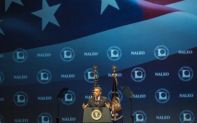 President Barack Obama addresses an audience in Lake Buena Vista, Florida, earlier this year (photo credit: CC BY US Department of Labor, Flickr) President Barack Obama addresses an audience in Lake Buena Vista, Florida, earlier this year (photo credit: CC BY US Department of Labor, Flickr)