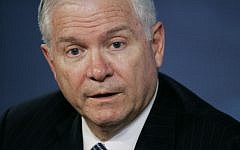 Former US secretary of defense Robert M. Gates speaks during a news conference, Thursday, Sept. 27, 2007, at the Pentagon in Washington. (photo credit: Haraz N. Ghanbari/AP)