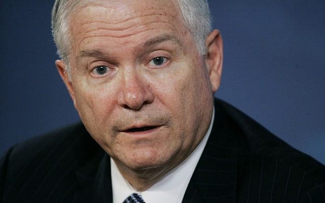 Former US secretary of defense Robert M. Gates speaks during a news conference, Thursday, Sept. 27, 2007, at the Pentagon in Washington. (photo credit: Haraz N. Ghanbari/AP) Former US secretary of defense Robert M. Gates speaks during a news conference, Thursday, Sept. 27, 2007, at the Pentagon in Washington. (photo credit: Haraz N. Ghanbari/AP)