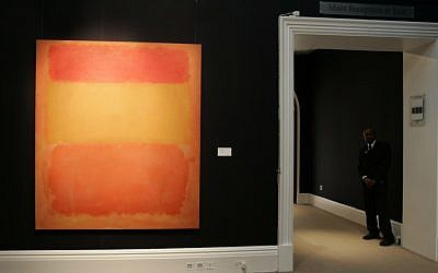 Mark Rothko's "Orange, Red, Yellow" (1956) (photo credit: AP/Alastair Grant)