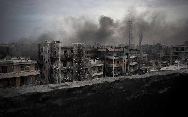 Smoke rises over Saif Al Dawla district in Aleppo, Syria, Tuesday, Oct. 2, 2012. The U.N.'s deputy secretary-general says U.N. chief Ban Ki-moon made a strong appeal to Syria's foreign minister to stop using heavy weapons against civilians and reduce the violence that is killing 100 to 200 people every day. (Manu Brabo/AP) Smoke rises over Saif Al Dawla district in Aleppo, Syria, Tuesday, Oct. 2, 2012. The U.N.'s deputy secretary-general says U.N. chief Ban Ki-moon made a strong appeal to Syria's foreign minister to stop using heavy weapons against civilians and reduce the violence that is killing 100 to 200 people every day. (Manu Brabo/AP)