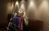 Afghanistan's first female rapper Sosan Firooz sings in a studio in Kabul, Afghanistan Oct. 3, 2012. (Photo credit: AP/Ahmad Jamshid)
