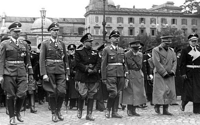 German and Italian brass in Rome, 1940. (photo credit: CC BY-SA  Bundesarchiv, Bild 121-2051, Wikimedia Common)