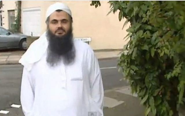 Radical Islamic cleric Abu Qatada, in 2001. (screencapture: youtube/ITN News)
