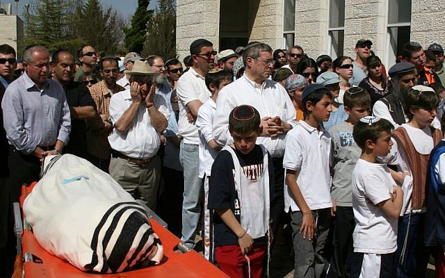 The funeral of Avraham David Moses, 16, of Efrat, one of eight students who were killed in the March 6, 2008, shooting attack at the Yeshivat Mercaz Harav in Jerusalem (photo credit: Anna Kaplan/Flash90) The funeral of Avraham David Moses, 16, of Efrat, one of eight students who were killed in the March 6, 2008, shooting attack at the Yeshivat Mercaz Harav in Jerusalem (photo credit: Anna Kaplan/Flash90)