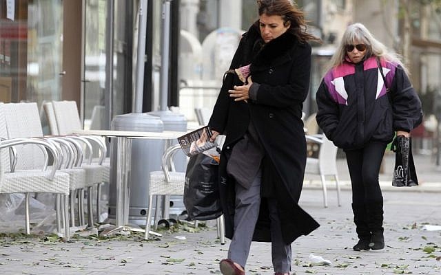 Whipping winds in Jerusalem two years ago (illustrative photo credit: Nati Shohat/Flash90)