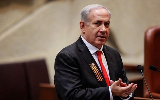 Prime Minister Benjamin Netanyahu addresses the Knesset plenum in May 2012 (photo credit: Uri Lenz/Flash90)