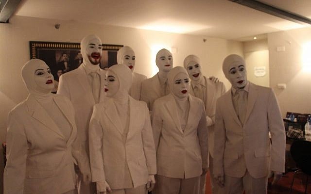 In their dressing room before the show (photo credit: Daniel Laufer)