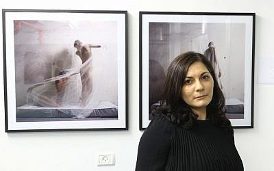 Lea Golda Holterman at the Photoanalysis opening (Courtesy Lea Golda Holterman)