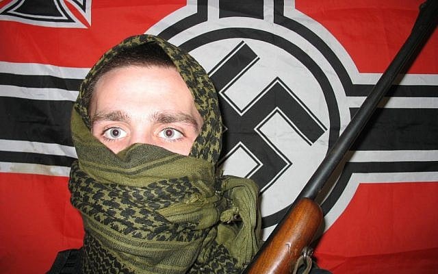 Illustrative photo of a neo-Nazi (CC BY-SA 3.0, by Froofroo, Wikimedia Commons)