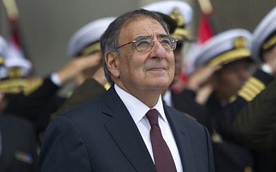 US Defense Secretary Leon Panetta attends a ceremony in Lima, Peru, last October (photo credit: AP/Martin Mejia/File)