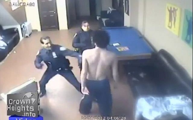 Still from the controversial video posted by CrownHeights.info (photo credit: Youtube screen capture)