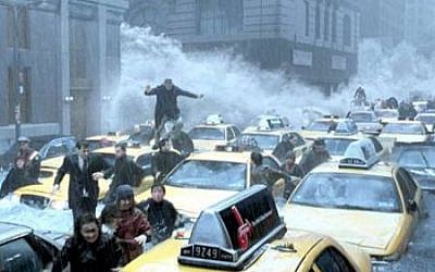 The still photo from the movie 'The Day After Tomorrow' that Press Tv used to depict damage from the storm Sandy. (photo credit: Courtesy)