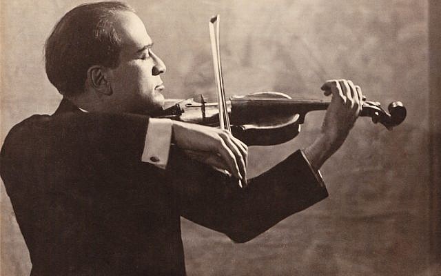 Polish-born violinist Bronislaw Huberman saved dozens of musicians and hundreds of their family members from the Holocaust while creating what would become the Israel Philharmonic Orchestra. (Photo credit: Courtesy of the Felicja Blumenthal Music Center Library/Huberman Archive via First Run Features)