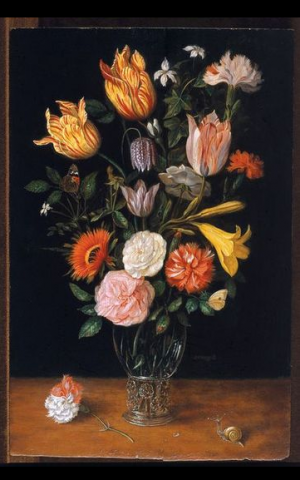 Flowers by young Jan Bruegel, painted around 1637-1640 (Courtesy Tel Aviv Museum of Art)