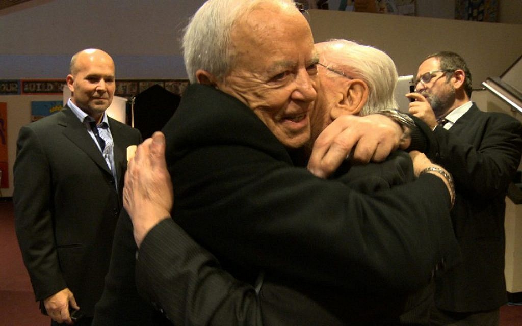 Childhood friends Allen Small (left) and Leon Bakst, who fought the Nazis in Eastern Europe during World War II, meet after 65 years in "The Reunion." (Photo credit: Ron Glassman Photography)