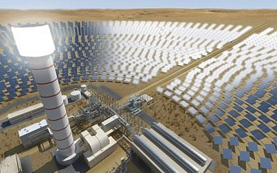 Aerial view of the Ivanpah solar plant (Photo credit: courtesy)