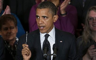 US President Barack Obama (photo credit: AP/Carolyn Kaster)