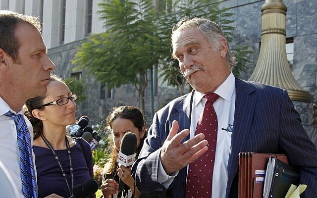 Steve Seiden, attorney for Mark Basseley Youssef, speaking after a hearing for his client at US District Court in Los Angeles on.Wednesday (photo credit: AP/Reed Saxon) Steve Seiden, attorney for Mark Basseley Youssef, speaking after a hearing for his client at US District Court in Los Angeles on.Wednesday (photo credit: AP/Reed Saxon)