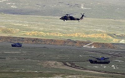 Illustrative photo of a Turkish military helicopter (photo credit: Wikimedia Commons/Turkish Armed Forces)