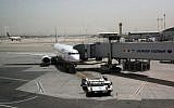 Illustrative photo of a plane on the tarmac at Ben Gurion International Airport (photo credit: Nati Shohat/Flash90)