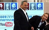 Ehud Barak and Tzipi Livni, pictured in 2009 (Photo credit: Gil Yohanan/Flash90)