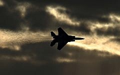 An F-15I fighter jets flies over the air force's Hatzerim base. (Ofer Zidon/Flash90)