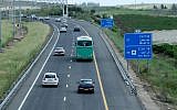 Highway 6, also known as Trans-Israel Highway and Cross-Israel Highway, and officially titled Yitzhak Rabin Highway, stretches 138 kilometers from the north to the south of Israel (photo credit: Moshe Shai/Flash90)