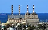 File:  power station in Haifa bay (Photo credit: Shay Levy/Flash 90)