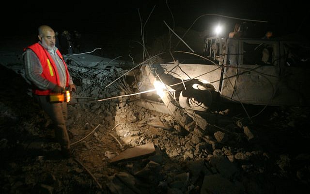 The aftermath of an IAF strike on Beit Lahia last week (photo credit: Mustafa Hassona/Flash90) The aftermath of an IAF strike on Beit Lahia last week (photo credit: Mustafa Hassona/Flash90)