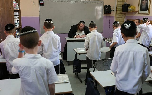 Ultra-Orthodox students seen learning in the classroom of a Haredi 'Talmud Torah' in the settlement of Beitar Illit. (photo credit: Nati Shohat/Flash90) Ultra-Orthodox students seen learning in the classroom of a Haredi 'Talmud Torah' in the settlement of Beitar Illit. (photo credit: Nati Shohat/Flash90)