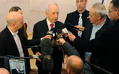 President Shimon Peres received an honorary degree from The Russian Academy of Sciences on Wednesday, November 7 (photo credit: Mark Neyman/GPO/Flash90)