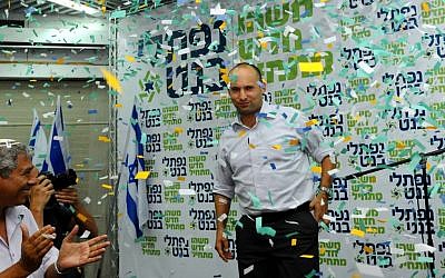 Naftali Bennett emerged victorious in the primary for the leadership of the Jewish Home party late Tuesday, November 7, 2012 (photo credit: Yossi Zeliger/Flash90)