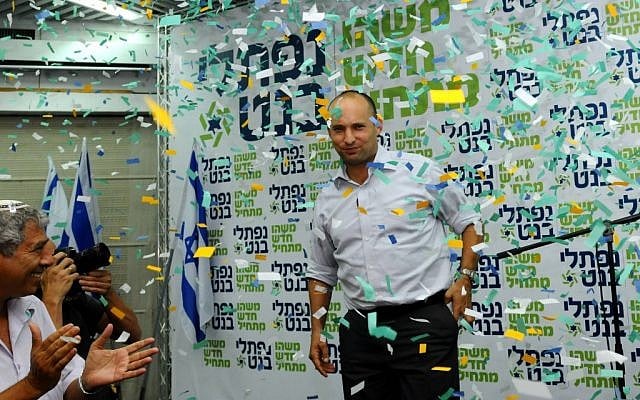 Naftali Bennett emerged victorious in the primary for the leadership of the Jewish Home party late Tuesday, November 7, 2012 (photo credit: Yossi Zeliger/Flash90)