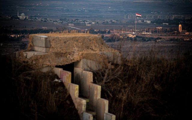 A view of the Syrian town of Quneitra as seen from the Israeli Golan Heights, November 12, 2012 (photo credit: Flash90) A view of the Syrian town of Quneitra as seen from the Israeli Golan Heights, November 12, 2012 (photo credit: Flash90)