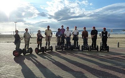 A delegation of US officials visiting Israel last week took a tour of Tel Aviv riding Segways. (photo credit: courtesy Project Interchange)