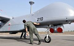 An Israeli 'Ethan' drone, in the service of the Israeli Air Force (Yossi Zeliger/Flash90)