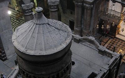 The Church of the Holy Sepulchre, considered by Christians to have been built on the site where Jesus was crucified, was exempt from paying its water bill until a few years ago. (photo credit: Yifa Yaakov/The Times of Israel)