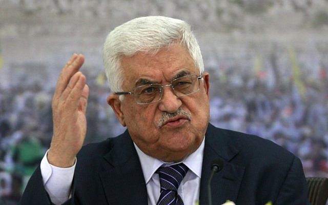 Palestinian President Mahmoud Abbas speaks during a meeting of the Palestinian leadership at his compound in the West Bank city of Ramallah, on Nov. 16 (photo AP/Majdi Mohammed) Palestinian President Mahmoud Abbas speaks during a meeting of the Palestinian leadership at his compound in the West Bank city of Ramallah, on Nov. 16 (photo AP/Majdi Mohammed)