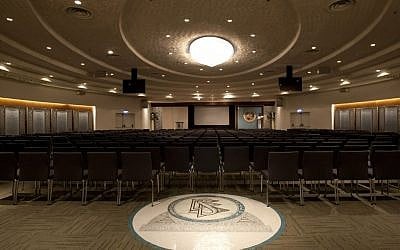 The main hall of the Scientology center in the port city of Jaffa, Tel Aviv, Nov. 7, 2012, (photo credit:AP/Ariel Schalit)