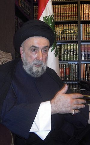 Senior Shi'ite cleric Ali al-Amin, in Beirut, harshly criticized Hezbollah for acting as Iran's proxy during his interview. (photo credit: AP/Karin Laub)