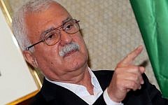 George Sabra, head of the main Syrian opposition bloc in exile, the Syrian National Council, on November 10, 2012 (photo credit: AP/Osama Faisal)