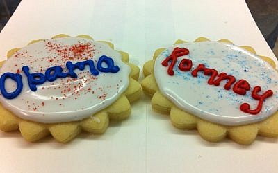 Roseville Bakeryin Roseville, Minn. has been selling Obama and Romney cookies and tallying sales as part of a decidedly unscientific cookie poll. Roseville Bakery owner Amy Johnson says she's done her cookie poll in the past two elections, and it correctly predicted the winner both times. (AP Photo/Amy Forliti)
