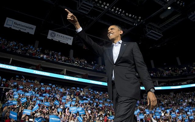 President Barack Obama points to the crowd as he arrives to speak at a campaign event at Nationwide Arena, Monday, Nov. 5, 2012, in Columbus, Ohio. (Carolyn Kaster/AP) President Barack Obama points to the crowd as he arrives to speak at a campaign event at Nationwide Arena, Monday, Nov. 5, 2012, in Columbus, Ohio. (Carolyn Kaster/AP)