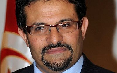 Tunisian Foreign Minister Rafik Abdessalem (photo credit: Foreign Ministry of Tunisia)