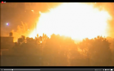 Hamas cabinet headquarters in Gaza City hit by an IAF airstrike on Saturday morning. (photo credit: image capture from Reuters video) Hamas cabinet headquarters in Gaza City hit by an IAF airstrike on Saturday morning. (photo credit: image capture from Reuters video)