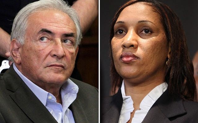 Former International Monetary Fund chief leader Dominique Strauss-Kahn, left, and Nafissatou Diallo, the New York City hotel maid who accused him of trying to rape her. (photo credit: AP) Former International Monetary Fund chief leader Dominique Strauss-Kahn, left, and Nafissatou Diallo, the New York City hotel maid who accused him of trying to rape her. (photo credit: AP)